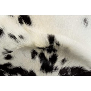 Bernadette Black/White 2 ft. x 3 ft. Specialty Abstract Cowhide Area Rug