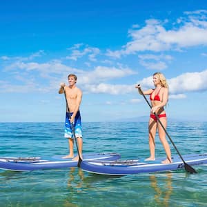 126 in. Inflatable Stand Up Paddle Board SUP W/Carrying Bag Aluminum Paddle