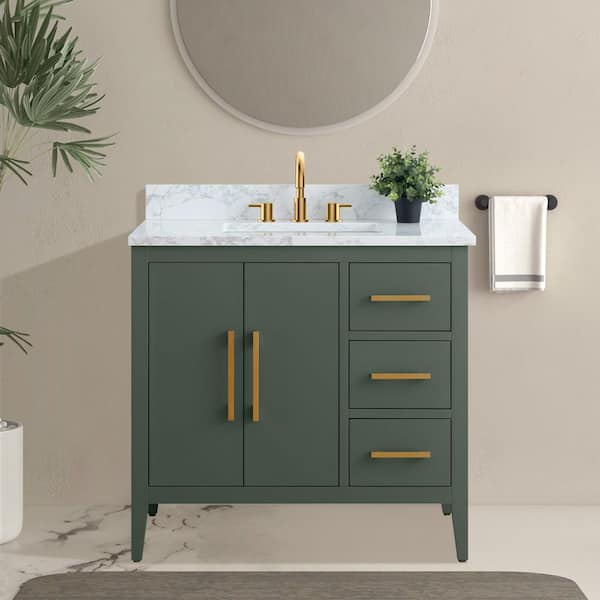 Vanity Art 36 in. W x 22 in. D x 34 in. H Single Sink