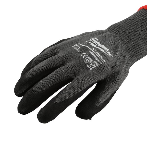 Milwaukee Medium Gray Nitrile Level 5 Cut Resistant Dipped Work Gloves for sale online