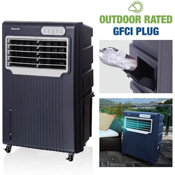 Honeywell 3-Speed Outdoor Rated Portable Evaporative Air Cooler for 342 sq. ft. with GFCI Cord