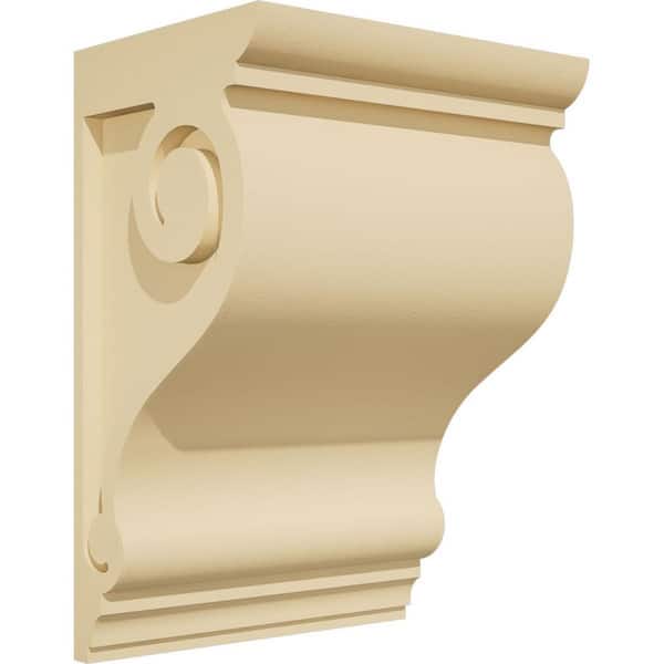 Ekena Millwork Standard Scroll 7 in. W x 10 in. H x 5 in. D Signature Urethane Polyurethane Corbel