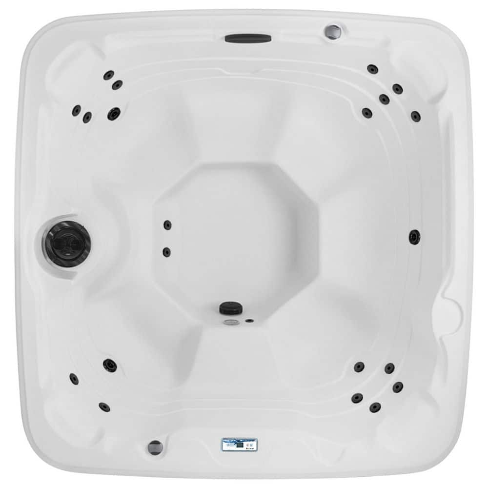 Arctic White and Espresso 7-Person 22-Jet Plug & Play Hot Tub