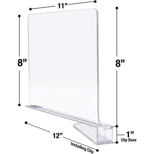 Sorbus Acrylic Bathroom Floating Display Shelves, Clear