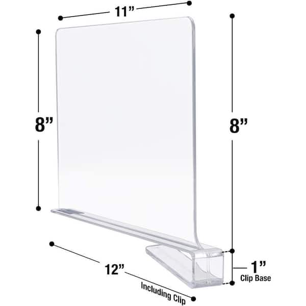 Sorbus Acrylic Shelf Divider (6-Pack) ACR-SHLD6 - The Home Depot