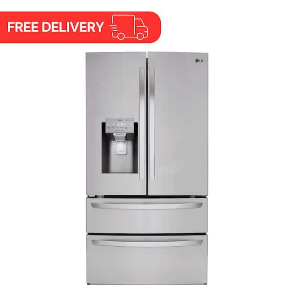 28 cu. ft. 4-Door French Door Smart Refrigerator with Ice and Water Dispenser in PrintProof Stainless Steel