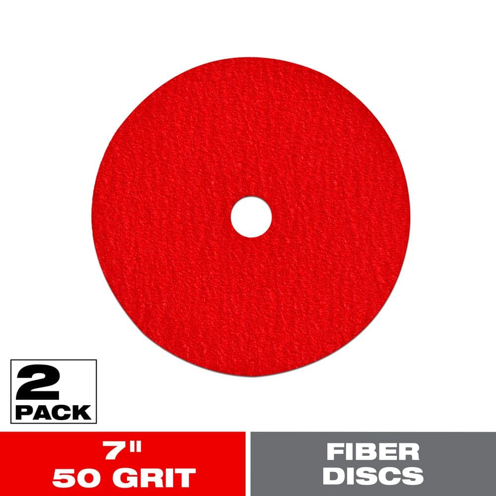 7 in. 50-Grit Fiber Disc (2-Pack) price history on PriceWatchPro