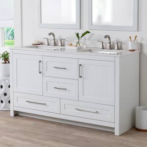 Craye 60 in. W x 22 in. D x 34 in. H Bath Vanity Cabinet without Top in White