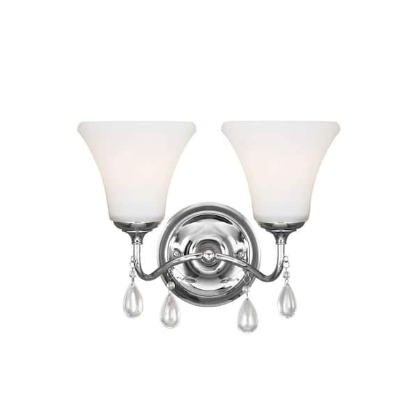 Generation Lighting West Town 2-Light Chrome Wall Sconce