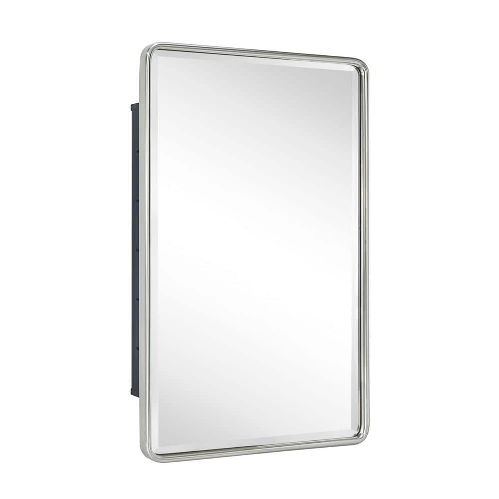 TEHOME Farmhouse 16 in. W x 24 in. H Small Recessed Metal Rectangular