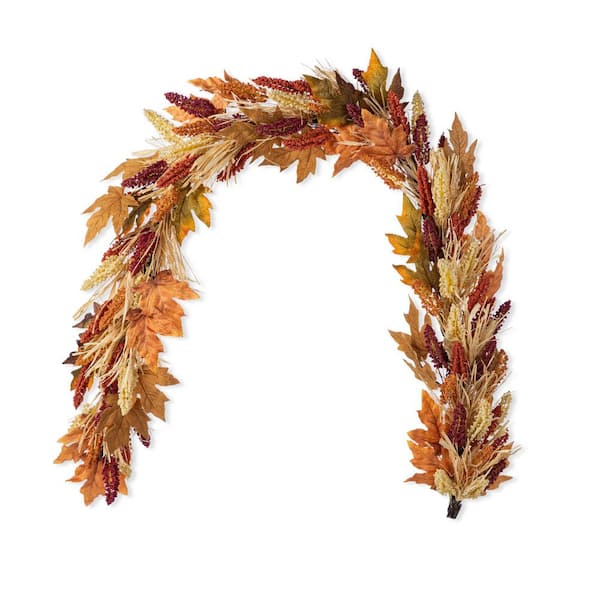 6 ft. Fall Unlit Multi-Colored Sorghum Garland