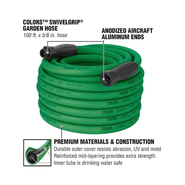 ★87MM★ Mmlg 19MG WASHED HFT GREEN Colors Garden Hose 5/8