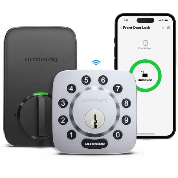 Ultraloq Smart Lock U-Bolt WiFi, Satin Nickel U-BOLT-WIFI-SN - The Home ...