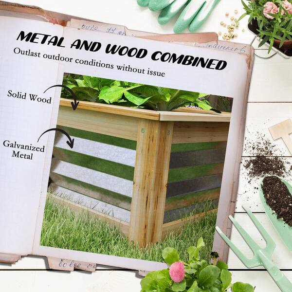 plants mania　THE SIDE UP BOX Amazon.com: Outsunny Raised Garden Bed with 8 Grow Grids