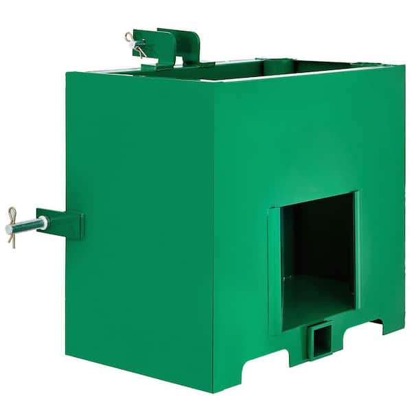 SKYSHALO 3 Point Ballast Box, 800lbs. Capacity Hitch Ballast Box Standard 2 in. Hitch Receiver Tractor Ballast Box with 5 cu.ft.