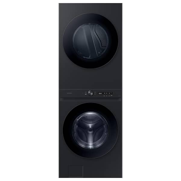 Samsung Bespoke 4.6 cu. ft. Large Capacity Single Unit AI Laundry Hub Washer with 7.6 cu. ft. Electric Dryer in Brushed Black