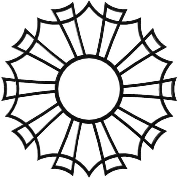 Ekena Millwork 16 in. O.D. x 5-5/8 in. I.D. x 1/2 in. P Augustus Architectural Grade PVC Pierced Ceiling Medallion