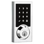 SmartCode 916 Zigbee 3.0 Contemporary Touchscreen Polished Chrome Single Cylinder Electronic Deadbolt with SmartKey