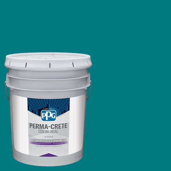 Perma-Crete Color Seal 5 gal. PPG1234-7 Hypnotic Sea Satin Interior/Exterior Concrete Stain