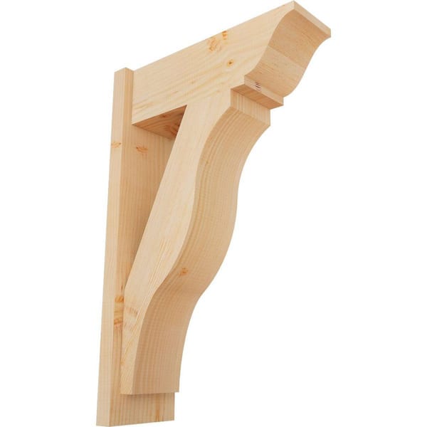 Ekena Millwork 8 in. x 32 in. x 20 in. Fuston Traditional Smooth Douglas Fir Outlooker