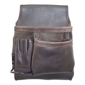 5-Pocket Oil Tanned Leather Right Handed Nail and Tool Pouch