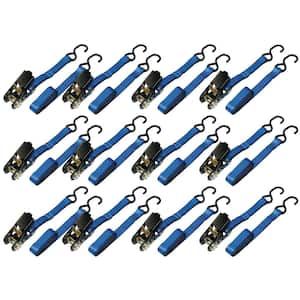 Ready Pack 1 in. x 15 ft. Ratchet Tie-Down Strap with 900 lbs./S-Hook (12 per Box)