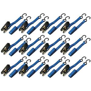 Ready Pack 1 in. x 15 ft. Ratchet Tie-Down Strap with 900 lbs./S-Hook (12 per Box)