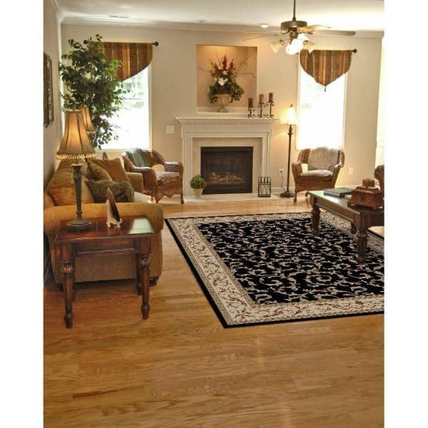 Jewel Veronica Black 8 ft. x 10 ft. Area Rug