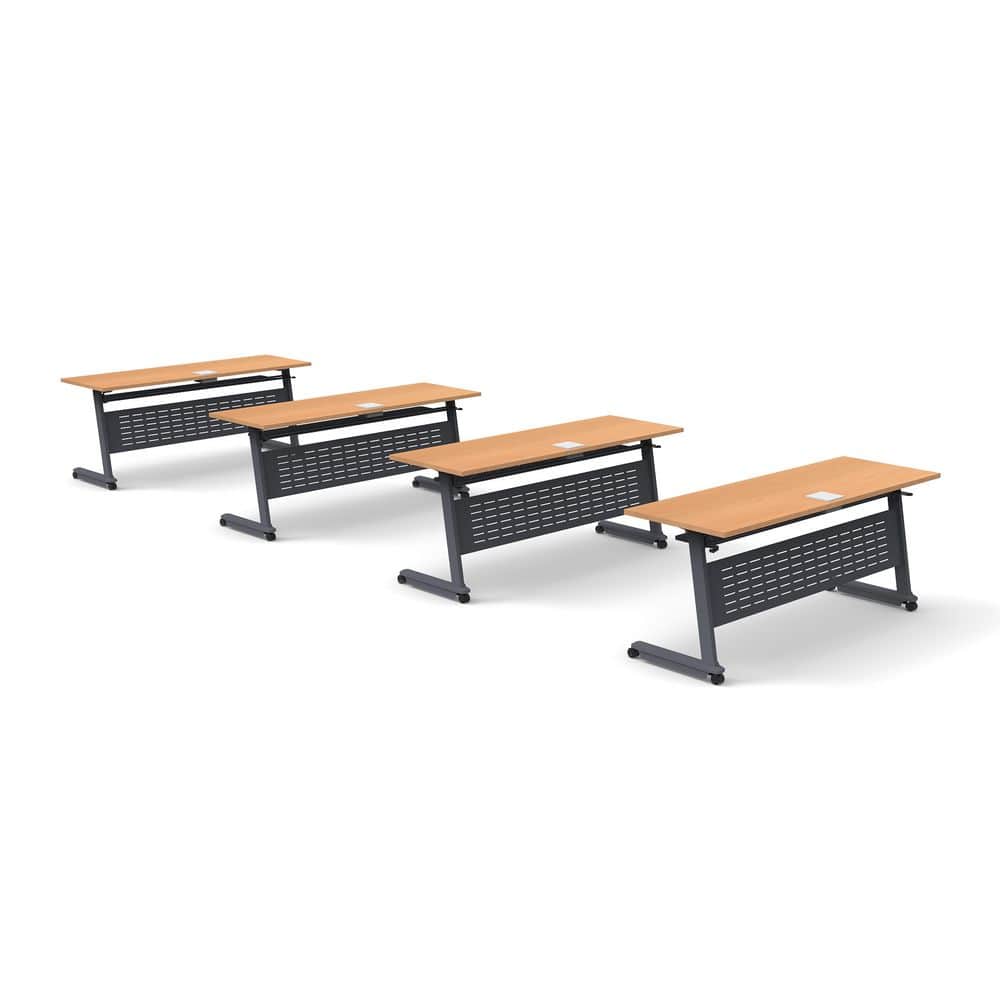 Training Seminar Tables 8 person 72 in W x 192 in D Rectangular area Color Beech Desks with power charging 5065 price history on PriceWatchPro