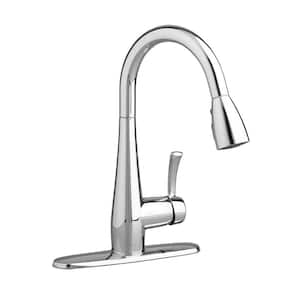 Quince Single-Handle Pull-Down Sprayer Kitchen Faucet in Polished Chrome