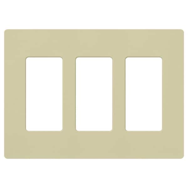 Lutron Claro 3 Gang Wall Plate for Decorator/Rocker Switches, Satin, Sage (SC-3-SA) (1-Pack)