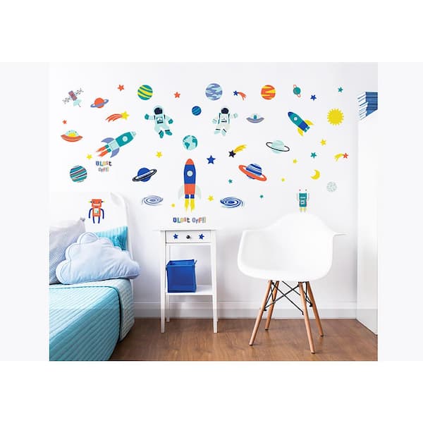Walltastic Multi-Color Outer Space Wall Stickers