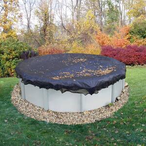 18 ft. Round Black Leaf Net Above Ground Pool Cover