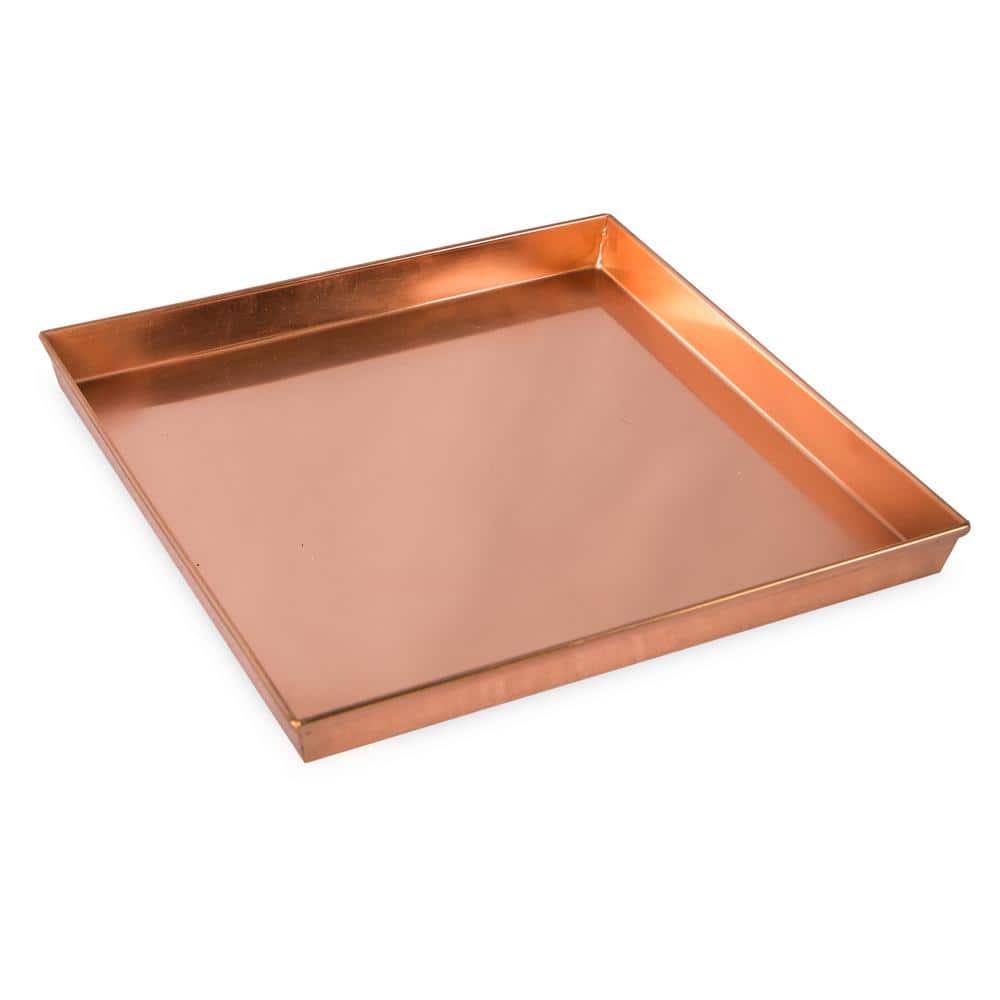 Square Copper Plated Stainless Steel Decorative Tray