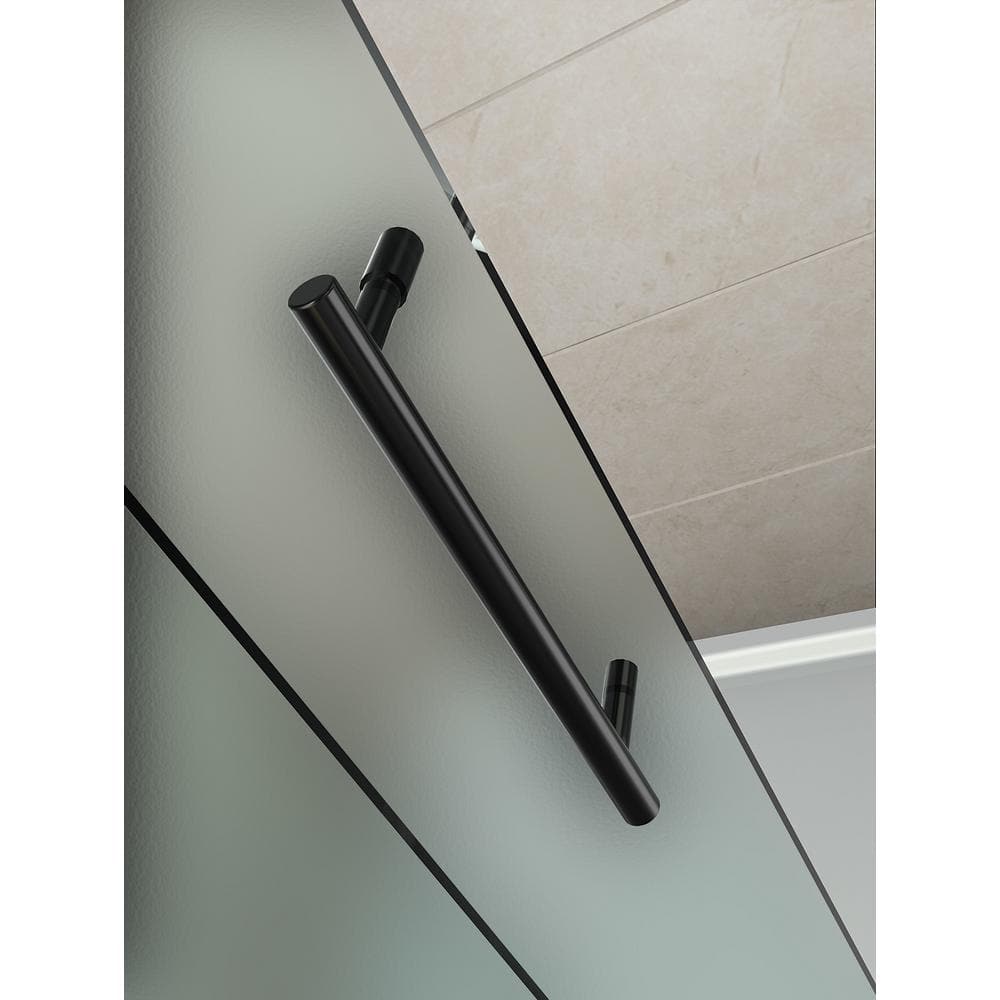 Langham 60" x 77.5" Frameless Frosted Glass Sliding Shower Door