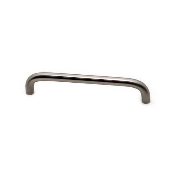 Richelieu Hardware Livingston Collection 5 1/16 in. (128 mm) Brushed Nickel Functional Round Cabinet Bar Pull