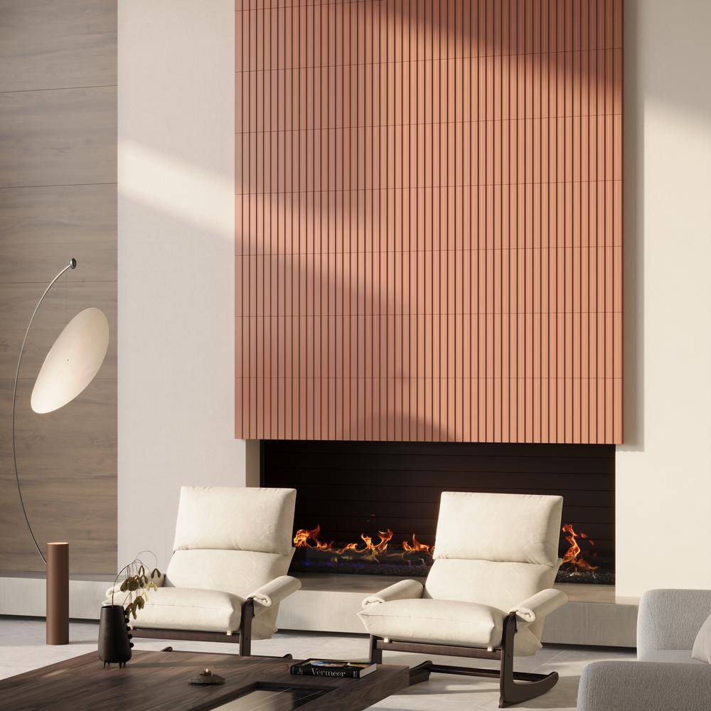 Terracotta 6x18 Matte Porcelain Fluted Wall Tile