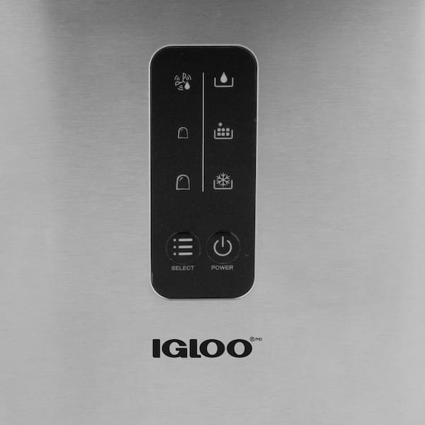  Igloo Automatic Ice Maker, Self- Cleaning, Countertop Size, 26  Pounds in 24 Hours, Cubes 7 Minutes, LED Control Panel, Scoop Included,  Perfect for Water Bottles, Mixed Drinks, Stainless Steel : Appliances