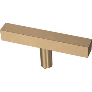Square Bar 3 in. (76 mm) Champagne Bronze Elongated Bar Cabinet Knob (12-Pack)