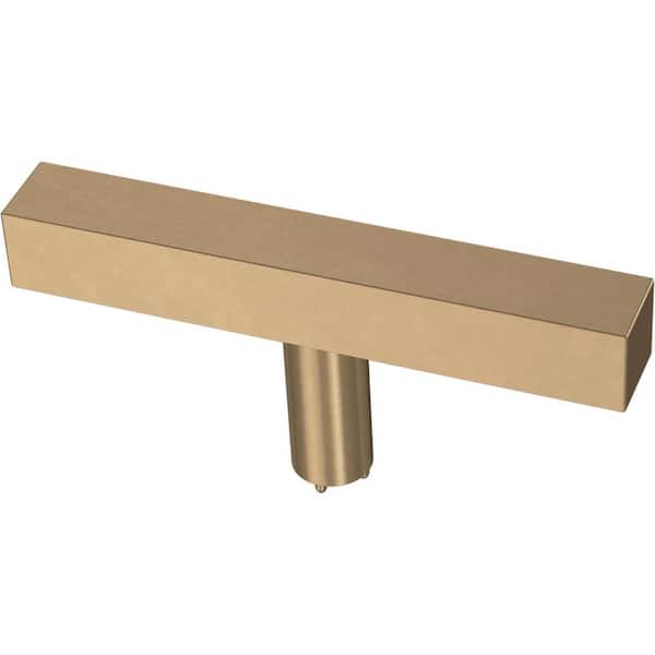 Liberty Square Bar 3 in. (76 mm) Champagne Bronze Elongated Bar