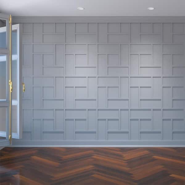 Ekena Millwork 23 3/8 in.W x 23 3/8 in.H x 3/8 in.T Large Sheffield Decorative Fretwork Wall Panels in Architectural Grade PVC
