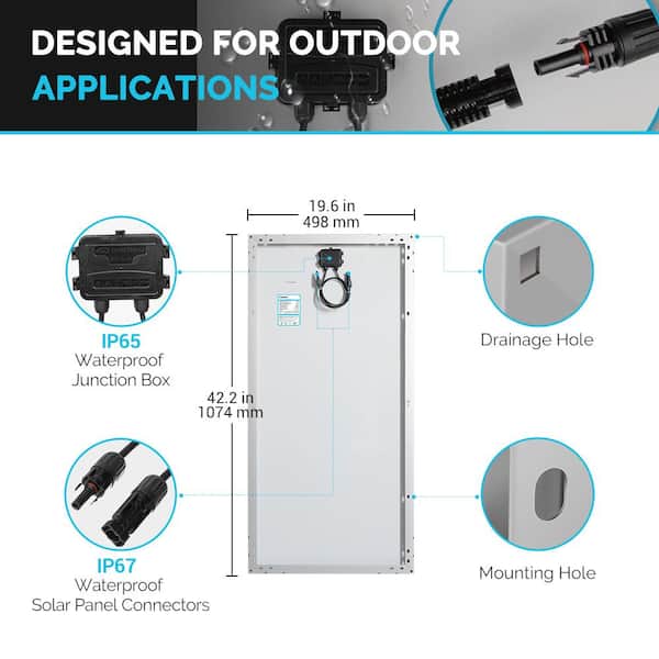 Renogy 100-Watt 12V Monocrystalline Solar Panel Off-Grid Renogy 100-Watt 12V Monocrystalline Solar Panel Off-Grid