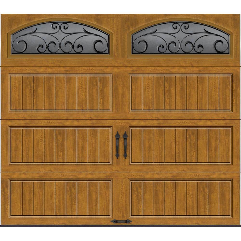 Gallery Steel Long Panel 8 ft x 7 ft Insulated 18.4 R-Value Wood Look Mediu