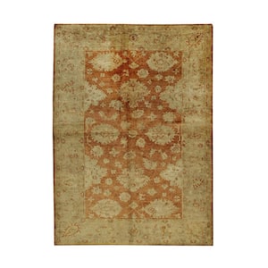 Red Handmade Wool Transitional Ningxia Rug, 8' x 10'