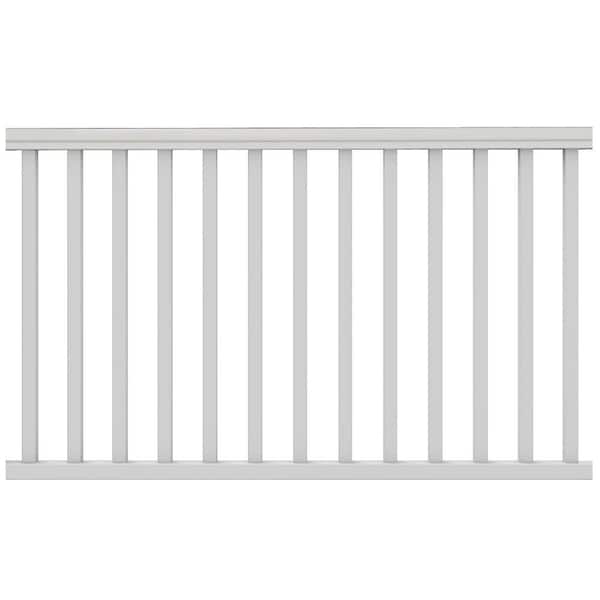 Veranda Traditional 6 ft. x 36 in. White PolyComposite Vinyl Pre-Assembled Railing Kit without Brackets