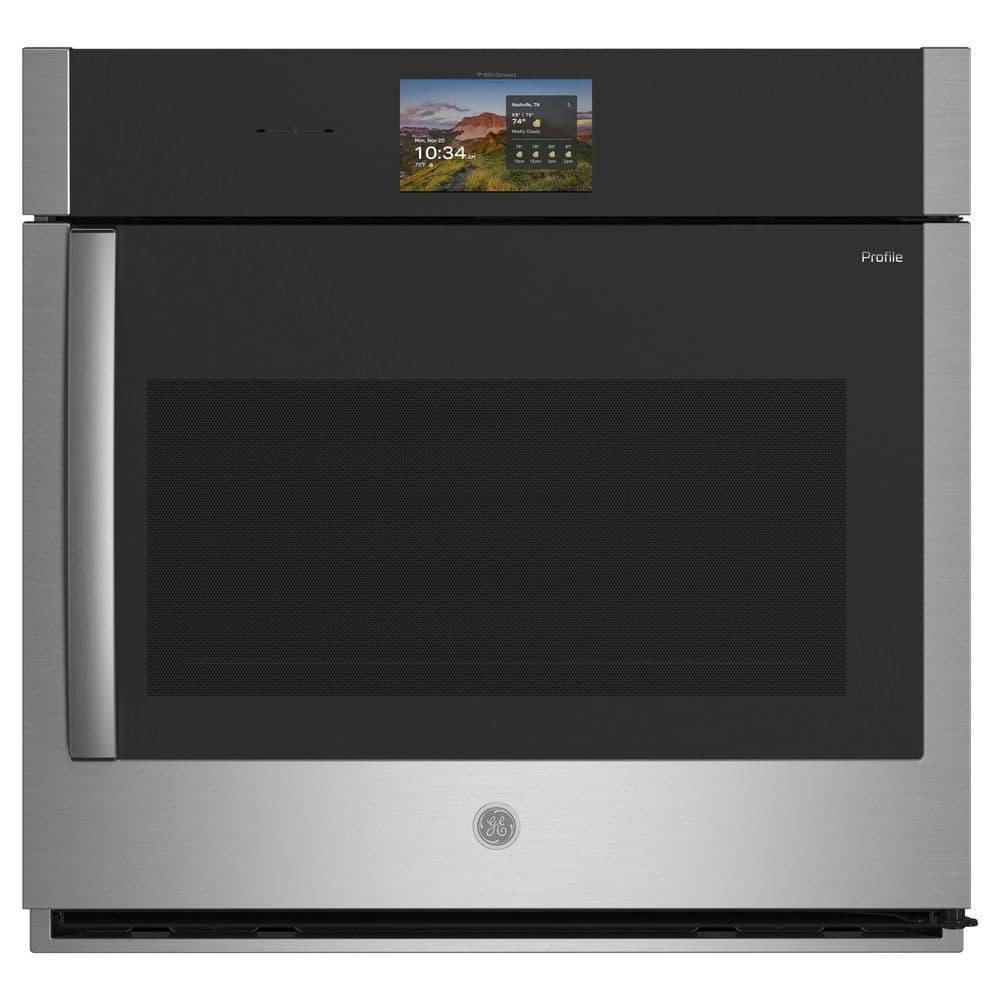 GE Profile 30 in Smart Built-in Convection Single Wall Oven w/ Right-Hand Side-Swing Doors, No Preheat Air Fry + Microphone