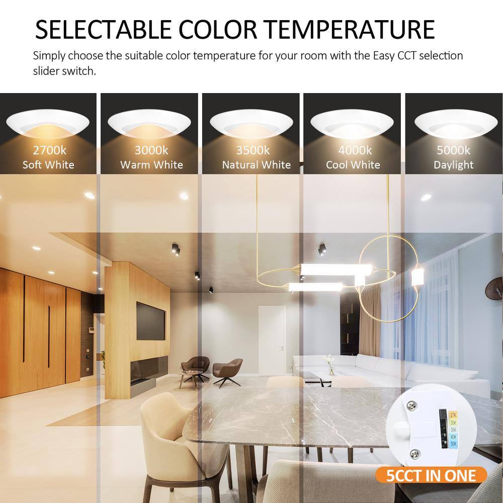 13" Selectable CCT New Construction LED Recessed Lighting Kit