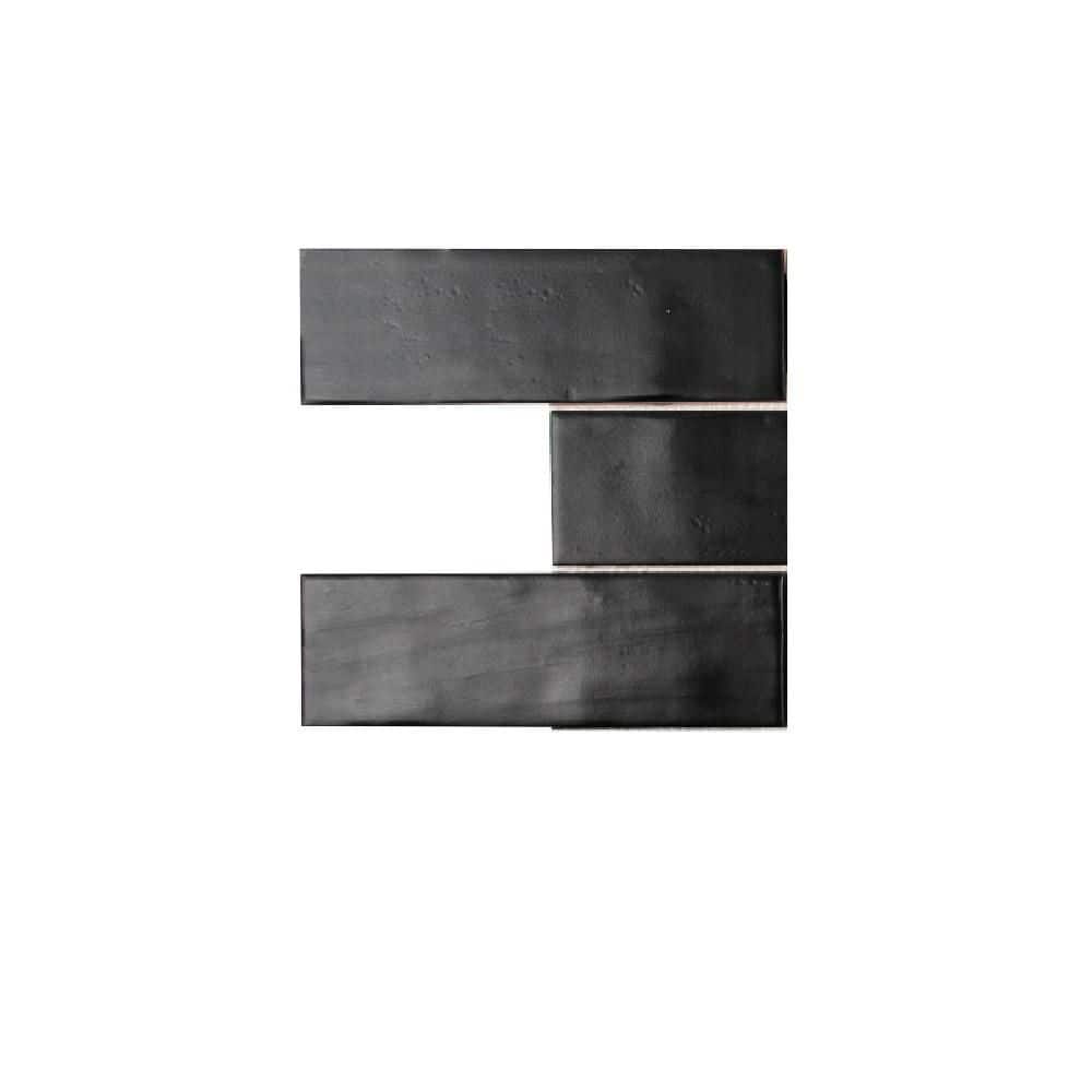 Take Home Tile Sample - Brick Black 2.5 in. x 4 in. Subway Matte Ceramic Mosaic Wall Tile Sample price history on PriceWatchPro