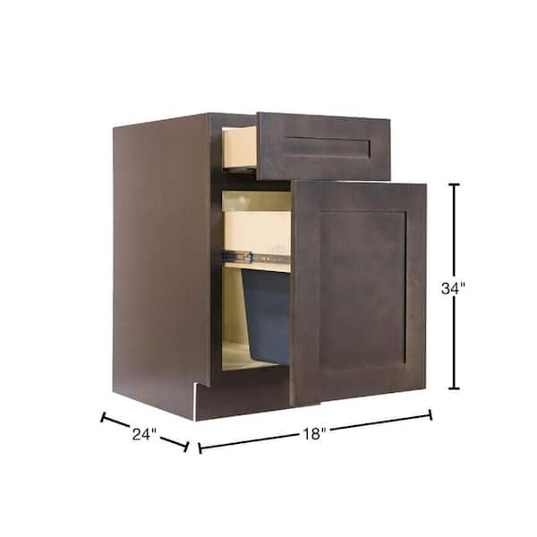 Lifeart Cabinetry Lancaster Vintage Charcoal 2-In. H W x 24-in. D x 34.5-in. H in Brown Dishwasher End Panel