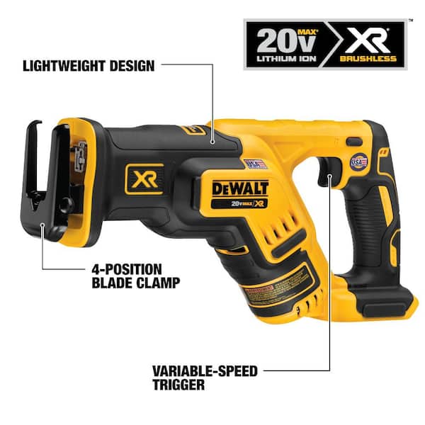 DeWalt DCS367B 20V MAX* XR Brushless Compact Reciprocating Saw (Tool Only)